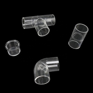 25mm פנימי קוטר שקוף אקריליק טי ישר מרפק מחברים סוף תקעים אקווריום צינור PMMA זיווגים - Product Image 5