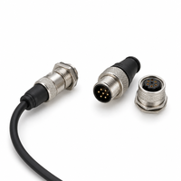 Connecteur de capteur Bexkom M5, étanche IP67, cordon circulaire mâle-femelle, fiche M5x0.5, filetage en laiton nickelé, contact plaqué or