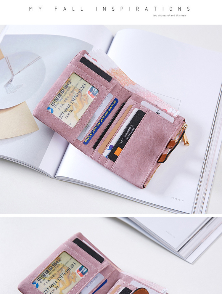 迷你钱包设计可爱女士猪钱包修身皮革钱包时尚可爱少女钱包 - buy pig