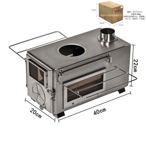 Estufa Portátil de Leña de Acero Inoxidable con Diseño Dividido para Camping, Cocina al Aire Libre y Parrilla - Product Image 2