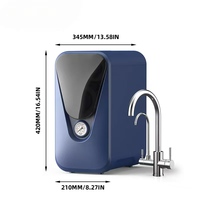 Système de filtration d'eau par osmose inverse sous évier, 800 GPD, sans électricité/bruit, en plastique, avec membrane RO pour usage domestique