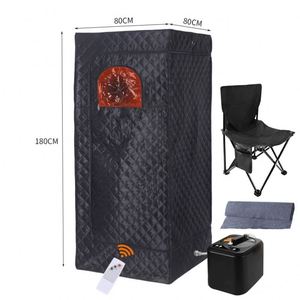 Modern Acrylic Outdoor & Indoor Portable Infrared <b>Sauna</b> Tent with Steamer Box Folding Chair <b>Home</b> Spa Use USB Charging - Product Image 4