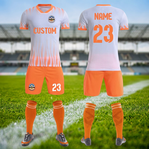 Prix le plus bas sur mesure vêtements de sport maillot de football uniforme respirant Sublimation logo blanc maillot de football fabricant uniforme de football - Product Image 2
