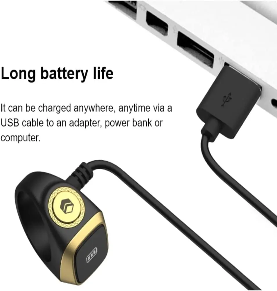 Smart Muslim Islamic Digital Ring Tally Recorder Finger Hand Counter For Prayer Islamic Tasbih