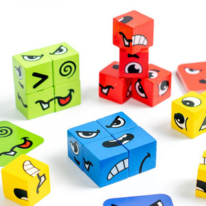 Cubo de Rompecabezas Cambia Caras, Bloques de Construcción Educativos, Juguete de Plástico para Estimular el Cerebro, para Bebés y Niños Pequeños, Juego de Rompecabezas 3D Unisex - Product Image 1