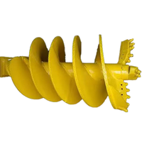 Tarière à double coupe à une seule hélice pour plateforme de forage rotative, pour le forage de l'argile, des sols et des roches
