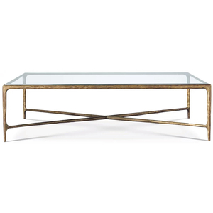 <span class=keywords><strong>Tavolino</strong></span> <span class=keywords><strong>da</strong></span> Caffè <span class=keywords><strong>con</strong></span> Struttura in Metallo e Piano in <span class=keywords><strong>Vetro</strong></span>, Stile Retrò Antico per Interni - Product Image 3
