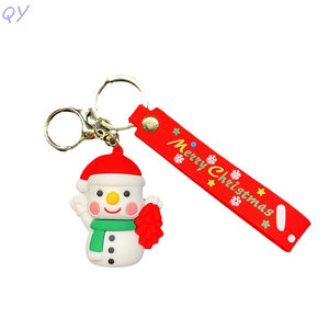 QY 2026 New Christmas Cute 3D PVC Christmas Keychain Santa Claus Reindeer Snowman Pendant <b>Key</b> Chain Holiday Gift - Product Image 6