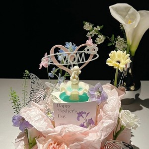 Honey And Sweetness Mother's Day Cake Decoration <b>Acrylic</b> Heart Insert For Cake Topper Birthday Party Supplies - Product Image 2