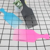 Peigne à dents larges pour cheveux afro, brosse de massage professionnelle en plastique pour cheveux bouclés, durable, pour coiffure et usage domestique