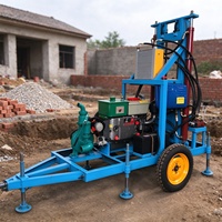 Mini-foreuse compacte intelligente de 150 m pour puits d'eau, petite foreuse diesel pour puits d'eau agricole