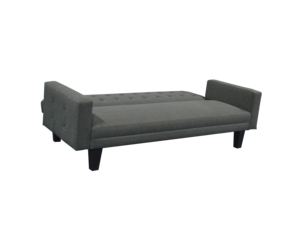 Canapé-lit moderne décontracté gris foncé à trois <span class=keywords><strong>places</strong></span> en tissu réglable pour salons, chambres, appartements, hôtels, bureaux - Product Image 5