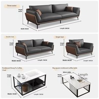 Ensemble de canapé et table basse pour bureau commercial, mobilier de réception et de négociation pour entreprises