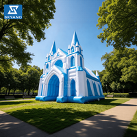 Église gonflable géante, église gonflable mobile, peut être utilisée pour la décoration d'événements ou la décoration de mariage