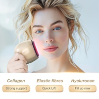 Appareil facial, 2 modes de luminothérapie rouge et bleue pour le visage et le cou, masseur facial pour le soin de la peau, cadeaux parfaits