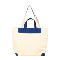 Sac fourre-tout en toile personnalisé en gros avec accent en cuir PU, logo personnalisé en vrac, grande capacité pour le bureau, les voyages et le shopping