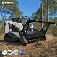 Caricatore Skid Steer su Ruote per Carichi Pesanti con Forca a Sgancio Rapido per Movimentazione Materiali e Applicazioni Agricole