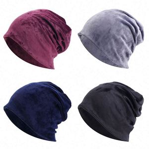 Unisex Baggy Velvet Slouch Beanie <b>Hat</b> 3D Embroidery Image Style Soft Cozy <b>Winter</b> Fall Gift - Product Image 6