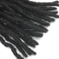 Extensiones de Cabello Humano Natural Remy Virgen [KAMA Locs] Interlock Loc, Estilo Afro Kinky para Hombres y Mujeres Negros