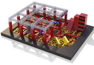 Équipement d'exercice commercial de grande taille personnalisé, parcours de <span class=keywords><strong>ninja</strong></span> intérieur pour enfants et adultes - Product Image 5