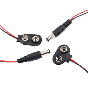 9V Battery Clips <b>Cable</b> Connection Connector Buckle Female <b>Power</b> Adapter 9V Battery Clip Connector Battery Holder <b>DC</b> Interface - Product Image 1