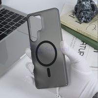 Fundas Magnéticas Inalámbricas para Teléfono Móvil con Textura Arenada Transparente y Antihuellas para Samsung S25 Ultra S24
