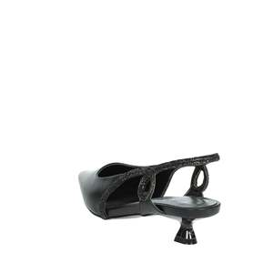 Braccialini Women's Slingback <b>Pump</b> <b>Black</b> Pointed Toe Low Heel - Product Image 2