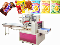 Machine d'emballage horizontale multifonctionnelle automatique pour pain, gâteaux, biscuits, emballage coussin, emballage alimentaire, neuve ou d'occasion