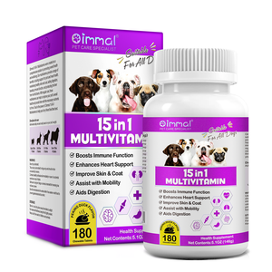 Oimmal thuốc 180 Tim Hỗ trợ tiêu hóa bổ sung hương vị vịt <span class=keywords><strong>peking</strong></span> 15 trong 1 viên Vitamin tổng hợp cho sức khỏe lông chó - Product Image 1