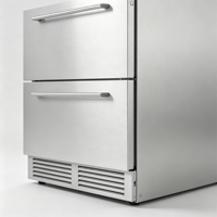 Enfriador de Vino Vertical Integrado con Dos Cajones, 145L, Temperatura Precisa de 2 a 10 Grados