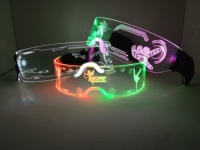 Lunettes Visière LED Cyber Futuristes à Succès – Idéales pour le Cosplay, les Raves et les Festivals