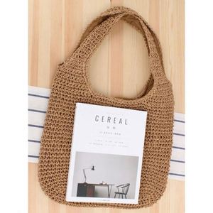 Bolso de Playa de Paja para Mujer, Tejido a Crochet, Hecho a Mano, de Gran Capacidad, para Vacaciones en la Playa, Venta al Por Mayor - Product Image 4