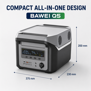 2000Wh 2000W LiFePO4 Rechargeable Solar Generator for Outdoor Camping Travel Home Emergency Backup <b>Portable</b> Power Station - Product Image 3