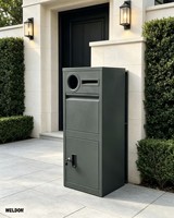 Boîte aux lettres extérieure autoportante en acier, verrouillable, multi-emplacements, pour colis et courrier, pour jardin et maison, boîte de dépôt complète