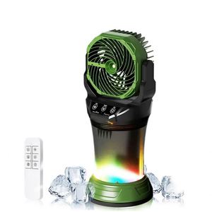 Ventilador Portátil de Camping con Nebulización, Batería de 30000mAh, Control Remoto, Luz Ambiental RGB, Tanque de Agua de 2L - Product Image 1