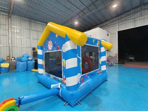 Lit de saut de bonbons <span class=keywords><strong>bleu</strong></span> Offre Spéciale enfants sautant château trampoline gonflable équipement de location de fête videur gonflable pour enfants - Product Image 3