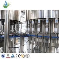 Machine de remplissage d'eau automatique 3 en 1, équipement d'embouteillage monobloc pour les petites entreprises