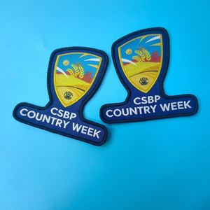 Patch tissé camouflage personnalisé thermocollant pour casquette de camionneur, avec logo, pour un look sportif, et badges de vêtement vierges pour casquette de sport en filet - Product Image 1