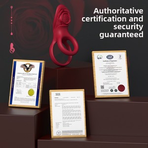 <span class=keywords><strong>Anneau</strong></span> vibrant double unisexe pour stimulation clitoridienne, masturbateur adulte étanche IPX7, 600g - Product Image 5