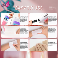 Chauffe-cire roll-on double face pour usage domestique, kit d'épilation avec thermostat électronique pour le nez, les mains, le corps, les pieds et la tête