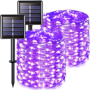 Solar Copper Wire LED <b>String</b> Lights 8 Modes Waterproof Outdoor Fairy Twinkle Light for Halloween Christmas Festival Decoration - Product Image 4