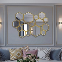 Miroir mural décoratif en métal, cadre circulaire