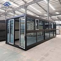 Maison conteneur modulaire préfabriquée professionnelle de 20 pieds, extensible et pliable, pour dortoirs de travailleurs, garage automobile et entrepôt