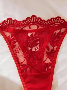 <span class=keywords><strong>Conjunto</strong></span> de bragas florales de encaje Brabra para mujer Conjuntos de bragas de fotos sexy para mujer Ropa interior sexy para mujer Deep V Push up - Product Image 4