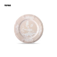 Service de Table de Luxe en Porcelaine Fine et Céramique, Motif Encre Blanche Vintage, Style Italien Personnalisable, Vente en Gros