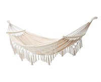 Hamac à franges d'extérieur anti-basculement en toile épaisse style princesse pour camping