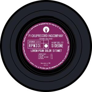 Disco de Vinilo de 33 1/3 RPM, Lado Uno, Etiqueta Roja, para Uso Doméstico, Redondo, Negro, de Fibra de Poliéster Antideslizante, de la Compañía de Grabación Pickup - Product Image 2