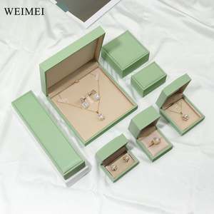 WEIMEI Vert PU Cuir Bijoux Cadeau Boîte Stockage Colliers Pendentifs Bracelets Anneaux Bracelet Pendentif Boîte - Product Image 4