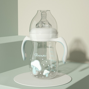 Baode Baby Bottle Wide Caliber Large Gourd Shaped Glass 0-12 Months - Product Image 1