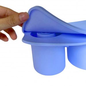 Moules à glaçons réutilisables en silicone pour gobelets, avec couvercle, sans BPA, empilables, gain de place, pour whisky - Product Image 3